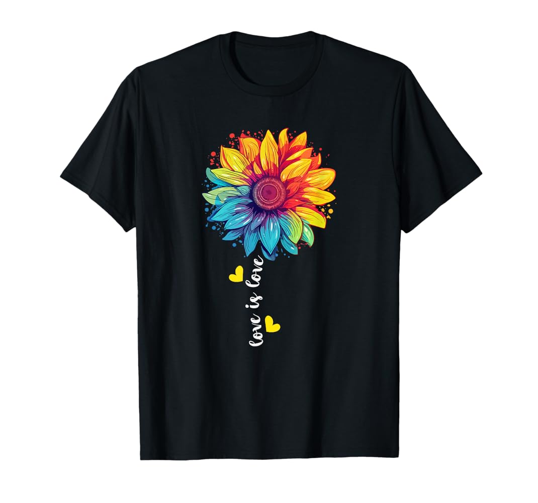 Amazon | レインボー ひまわり 愛 面白い LGBT コミュニティ平等